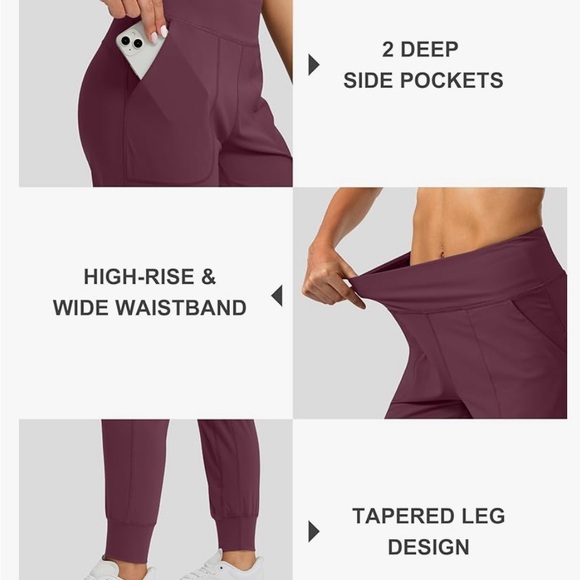 Soothfeel wine colored joggers. Women’s size medium - Picture 4 of 7